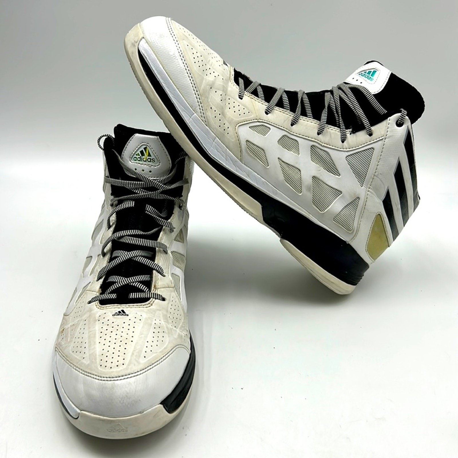 Adidas Crazy Shadow Mens Size 14 Athletic Shoes White Black Shoes